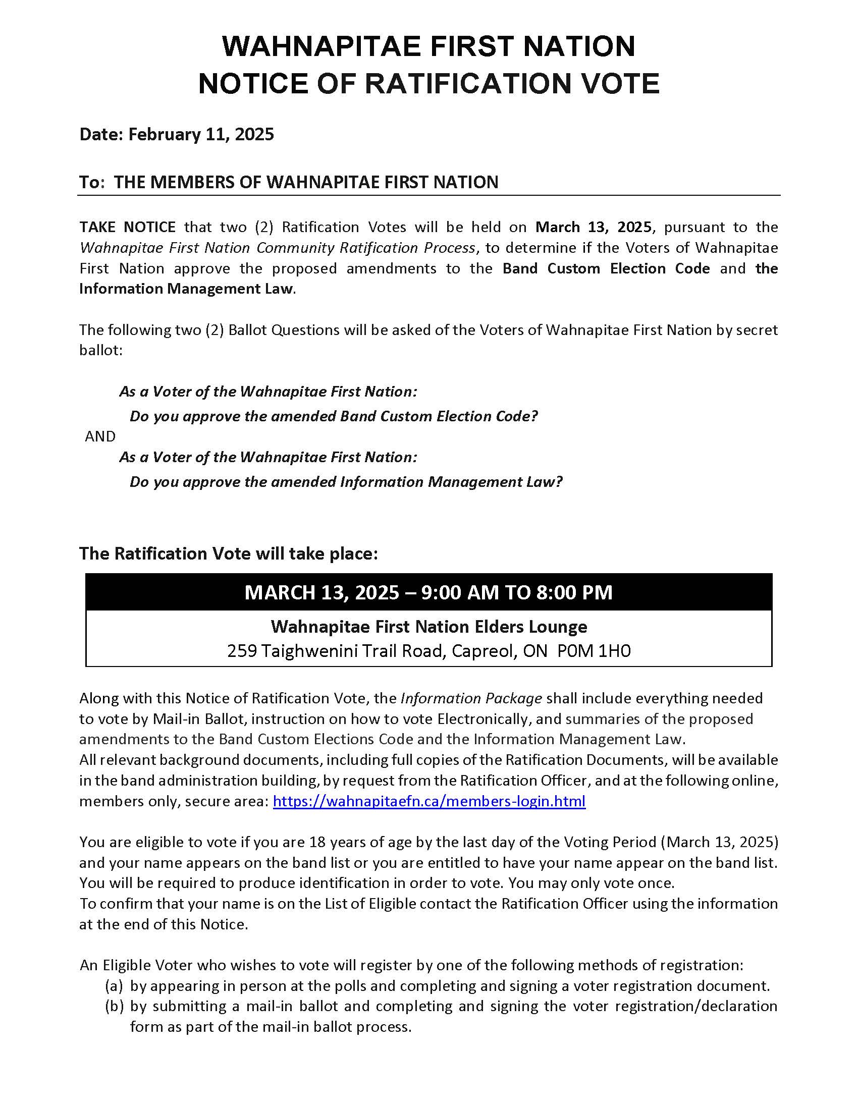 Ratification Notice Page 1